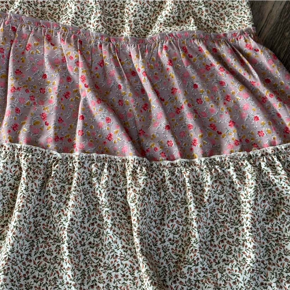 Mimi + Daphne floral prairie girl long soft flowy skirt women's S stretch. BOHO - Picture 2 of 8